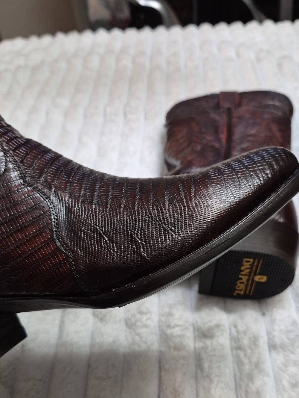 DAN POST TAN TEJU LIZARD LEATHER BOOTS MEN'S SZ 10.5 D $390 - Picture 4 of 11
